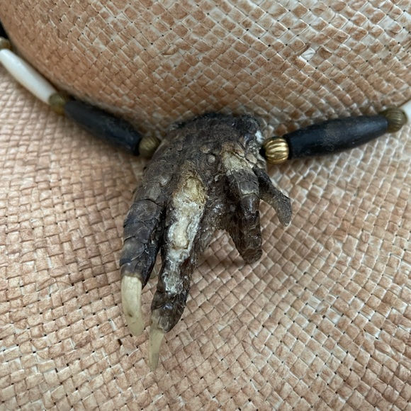 Vintage Scala Western Mens Hat beaded band with unknown animal artifact adorning - Picture 5 of 6